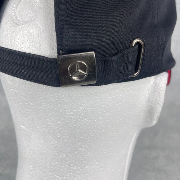 Mercedes Benz Baseball Cap Strap Back Adjustable Black Embroidered One Size - Picture 8 of 11